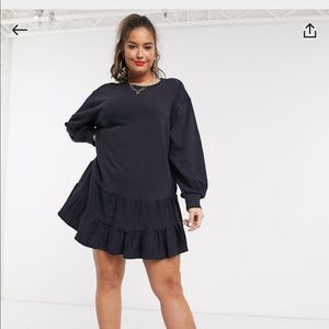 ASOS Curve navy sweat dress